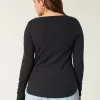Ribbed Henley,Ribbed Henley