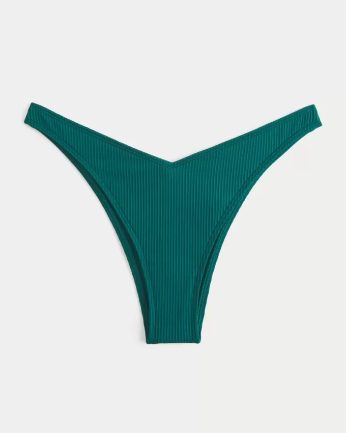 Ribbed High-Leg Cheekiest Bikini Bottom,Ribbed High-Leg Cheekiest Bikini Bottom