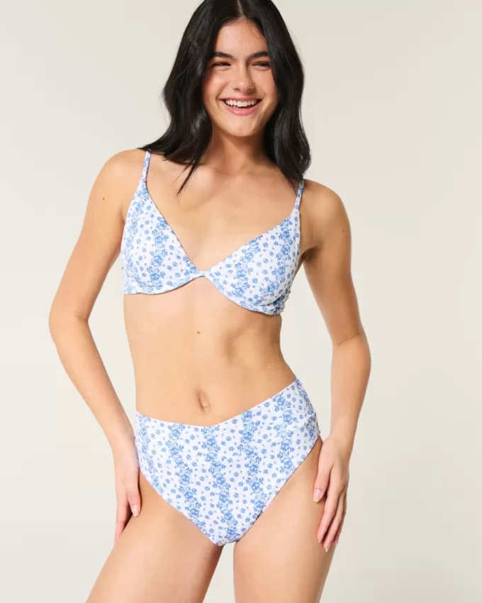 Ribbed High-Waist Bikini Bottom,Ribbed High-Waist Bikini Bottom