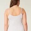 Ribbed Notch Henley Cami,Ribbed Notch Henley Cami