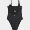 Ribbed One-Piece Swimsuit,Ribbed One-Piece Swimsuit
