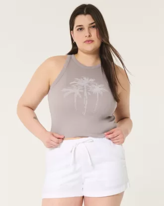 Ribbed Palm Tree Graphic Tank,Ribbed Palm Tree Graphic Tank