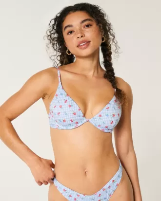 Ribbed Plunge Underwire Bikini Top,Ribbed Plunge Underwire Bikini Top