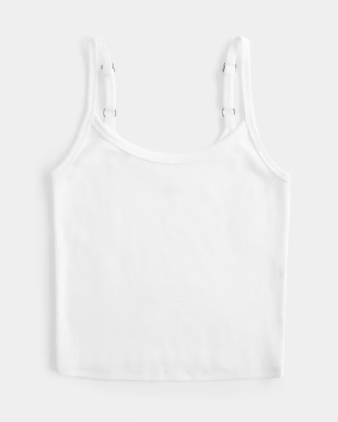 Ribbed Scoop Cami,Ribbed Scoop Cami