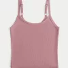 Ribbed Scoop Cami,Ribbed Scoop Cami