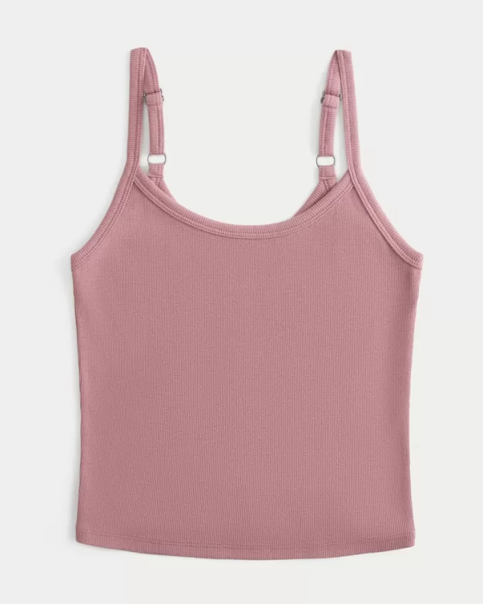 Ribbed Scoop Cami,Ribbed Scoop Cami