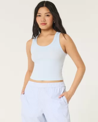 Ribbed Scoop Tank,Ribbed Scoop Tank