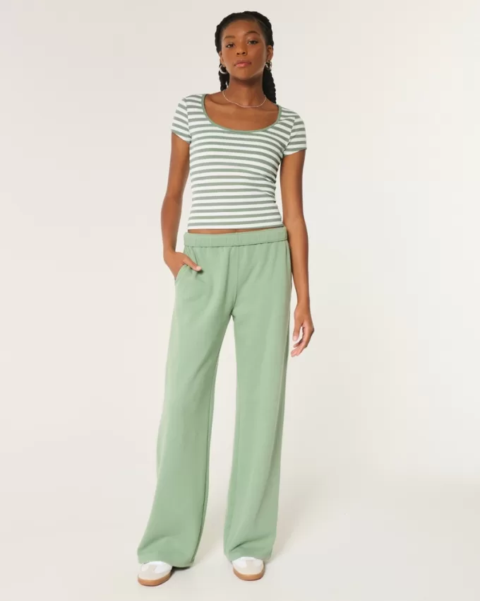 Ribbed Seamless Fabric Scoop Baby Tee,Ribbed Seamless Fabric Scoop Baby Tee