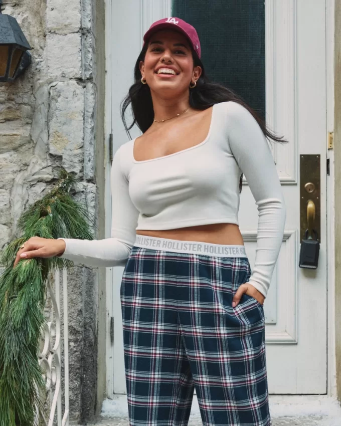 Ribbed Seamless Fabric Square-Neck Top,Ribbed Seamless Fabric Square-Neck Top