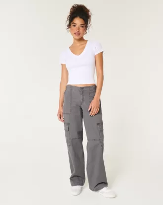 Ribbed V-Neck Top,Ribbed V-Neck Top