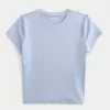 Seamless Fabric Longline Crew Baby Tee,Seamless Fabric Longline Crew Baby Tee