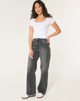 Seamless Fabric Square-Neck Baby Tee,Seamless Fabric Square-Neck Baby Tee