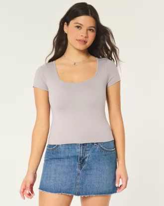 Seamless Fabric Square-Neck Baby Tee,Seamless Fabric Square-Neck Baby Tee Seamless Fabric Square-Neck Baby Tee,Seamless Fabric Square-Neck Baby Tee