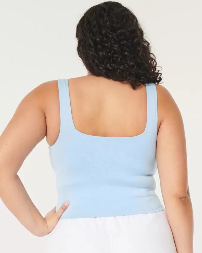 Seamless Fabric Square-Neck Tank,Seamless Fabric Square-Neck Tank