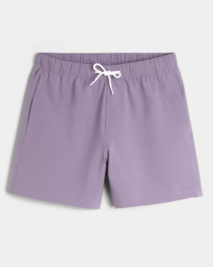 Seersucker Guard Swim Trunks 6″,Seersucker Guard Swim Trunks 6″