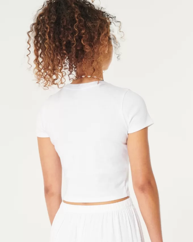 Short-Sleeve Crew Baby Tee,Short-Sleeve Crew Baby Tee