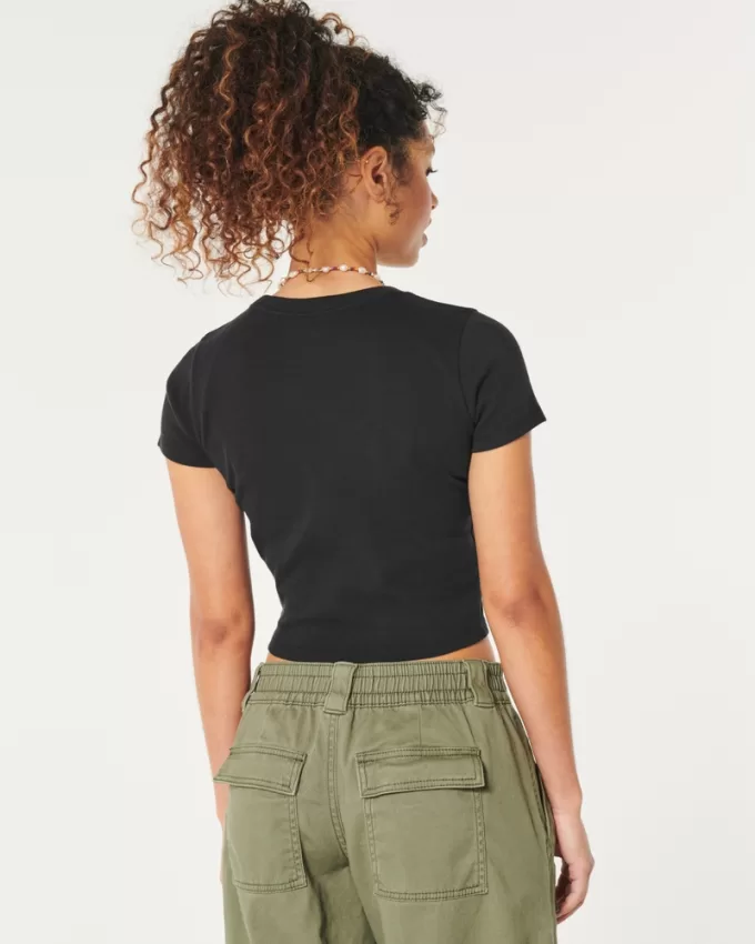 Short-Sleeve Crew Baby Tee,Short-Sleeve Crew Baby Tee