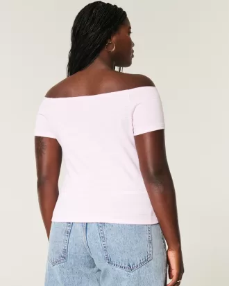 Short Sleeve Skimming Off-the-Shoulder Top,Short Sleeve Skimming Off-the-Shoulder Top Short Sleeve Skimming Off-the-Shoulder Top,Short Sleeve Skimming Off-the-Shoulder Top