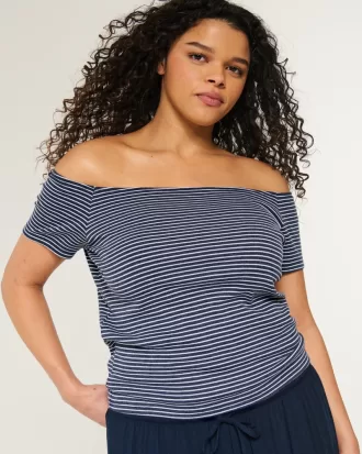 Short Sleeve Skimming Off-the-Shoulder Top,Short Sleeve Skimming Off-the-Shoulder Top Short Sleeve Skimming Off-the-Shoulder Top,Short Sleeve Skimming Off-the-Shoulder Top