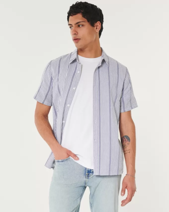Short-Sleeve Striped Shirt,Short-Sleeve Striped Shirt Short-Sleeve Striped Shirt,Short-Sleeve Striped Shirt