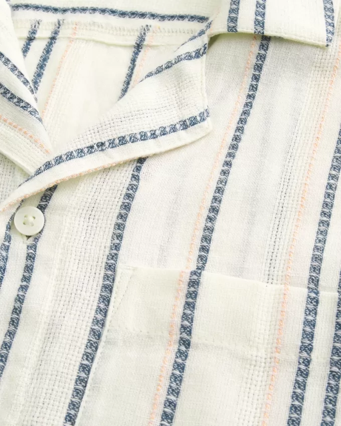 Short-Sleeve Textural Stripe Shirt,Short-Sleeve Textural Stripe Shirt Short-Sleeve Textural Stripe Shirt,Short-Sleeve Textural Stripe Shirt