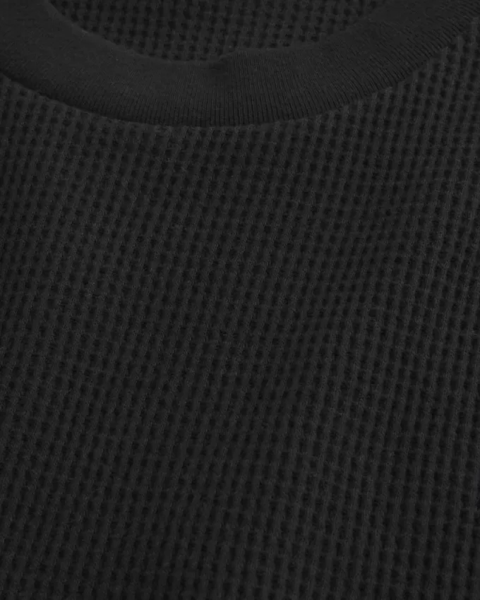 Shrunken Long-Sleeve Waffle Crew T-Shirt,Shrunken Long-Sleeve Waffle Crew T-Shirt