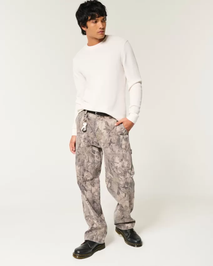 Shrunken Long-Sleeve Waffle Crew T-Shirt,Shrunken Long-Sleeve Waffle Crew T-Shirt