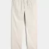 Slim Straight Linen-Blend Pull-On Pants,Slim Straight Linen-Blend Pull-On Pants
