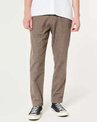 Slim Straight Stretch Linen-Blend Pants,Slim Straight Stretch Linen-Blend Pants