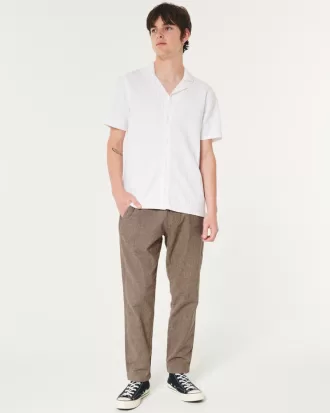 Slim Straight Stretch Linen-Blend Pants,Slim Straight Stretch Linen-Blend Pants