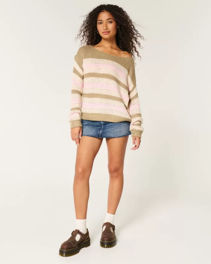 Slouchy Off-the-Shoulder Sweater,Slouchy Off-the-Shoulder Sweater Slouchy Off-the-Shoulder Sweater,Slouchy Off-the-Shoulder Sweater
