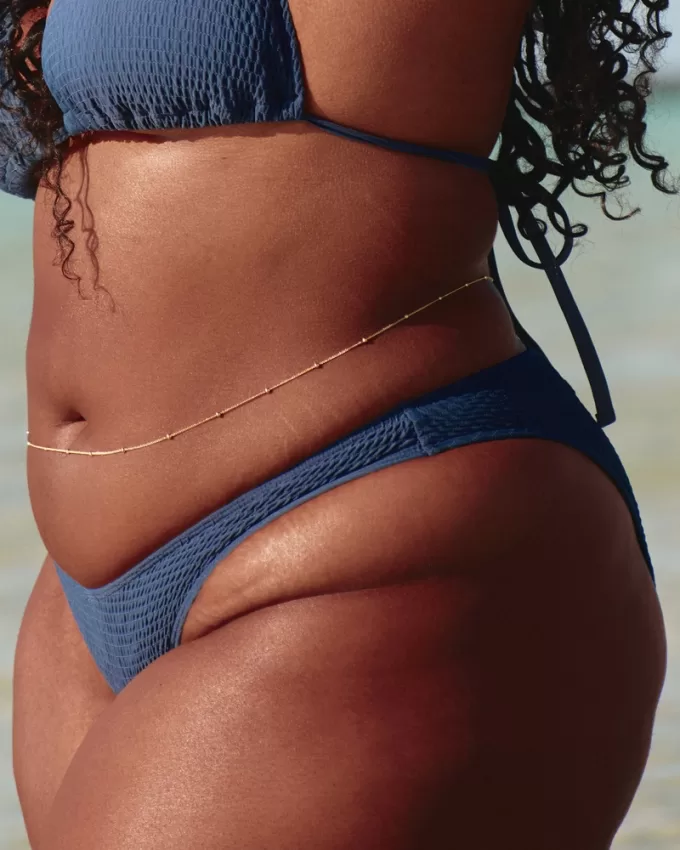 Smocked High-Leg Cheeky Bikini Bottom,Smocked High-Leg Cheeky Bikini Bottom