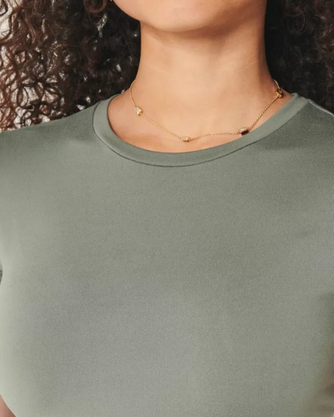 Soft Stretch Seamless Fabric Baby Tee,Soft Stretch Seamless Fabric Baby Tee