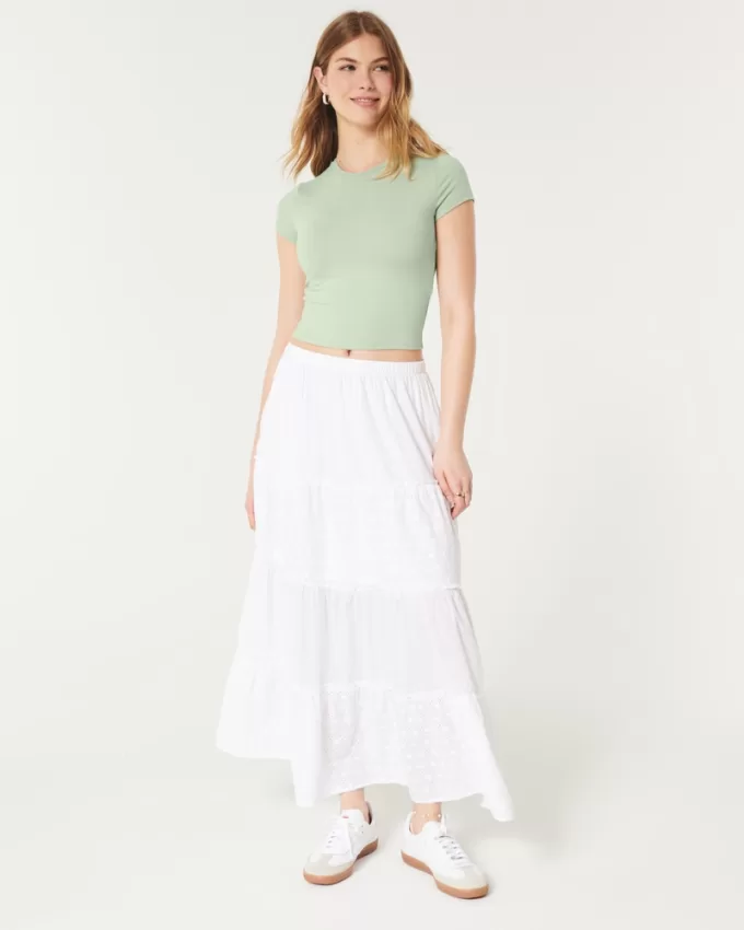 Soft Stretch Seamless Fabric Crew Baby Tee,Soft Stretch Seamless Fabric Crew Baby Tee