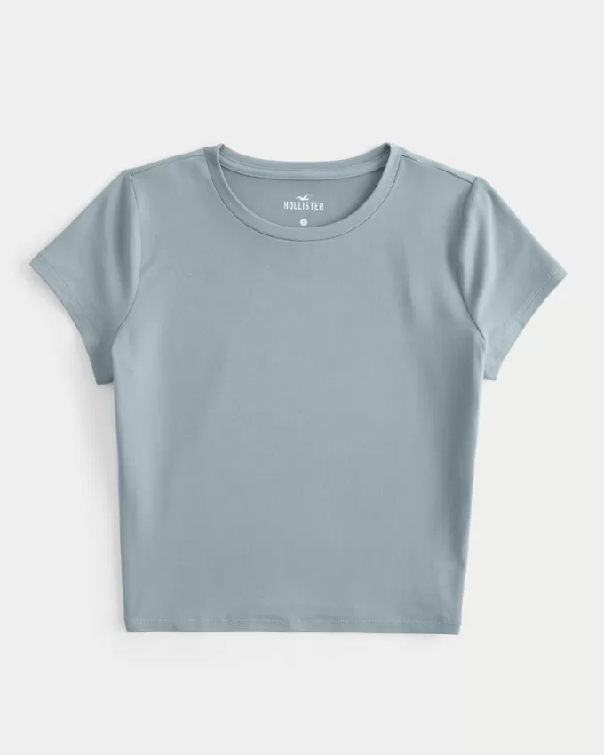 Soft Stretch Seamless Fabric Crew Baby Tee,Soft Stretch Seamless Fabric Crew Baby Tee