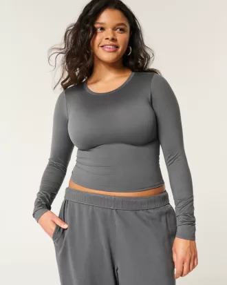 Soft Stretch Seamless Fabric Long-Sleeve Crew Top,Soft Stretch Seamless Fabric Long-Sleeve Crew Top Soft Stretch Seamless Fabric Long-Sleeve Crew Top,Soft Stretch Seamless Fabric Long-Sleeve Crew Top