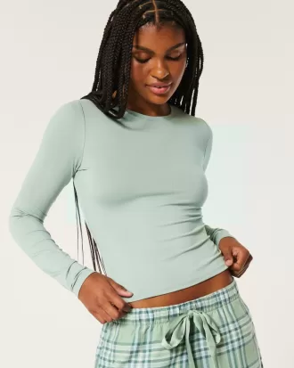 Soft Stretch Seamless Fabric Long-Sleeve Crew Top,Soft Stretch Seamless Fabric Long-Sleeve Crew Top Soft Stretch Seamless Fabric Long-Sleeve Crew Top,Soft Stretch Seamless Fabric Long-Sleeve Crew Top