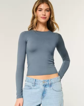 Soft Stretch Seamless Fabric Long-Sleeve Crew Top,Soft Stretch Seamless Fabric Long-Sleeve Crew Top Soft Stretch Seamless Fabric Long-Sleeve Crew Top,Soft Stretch Seamless Fabric Long-Sleeve Crew Top