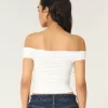 Soft Stretch Seamless Fabric Ruched Off-the-Shoulder Top,Soft Stretch Seamless Fabric Ruched Off-the-Shoulder Top