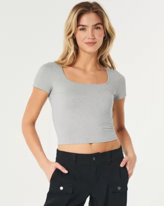 Soft Stretch Seamless Fabric Square Neck Baby Tee,Soft Stretch Seamless Fabric Square Neck Baby Tee Soft Stretch Seamless Fabric Square Neck Baby Tee,Soft Stretch Seamless Fabric Square Neck Baby Tee