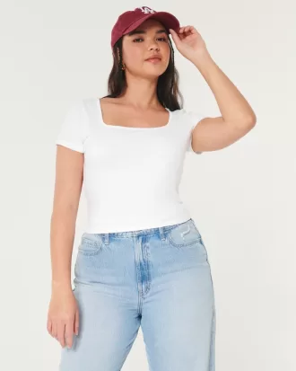 Soft Stretch Seamless Fabric Square Neck Baby Tee,Soft Stretch Seamless Fabric Square Neck Baby Tee Soft Stretch Seamless Fabric Square Neck Baby Tee,Soft Stretch Seamless Fabric Square Neck Baby Tee