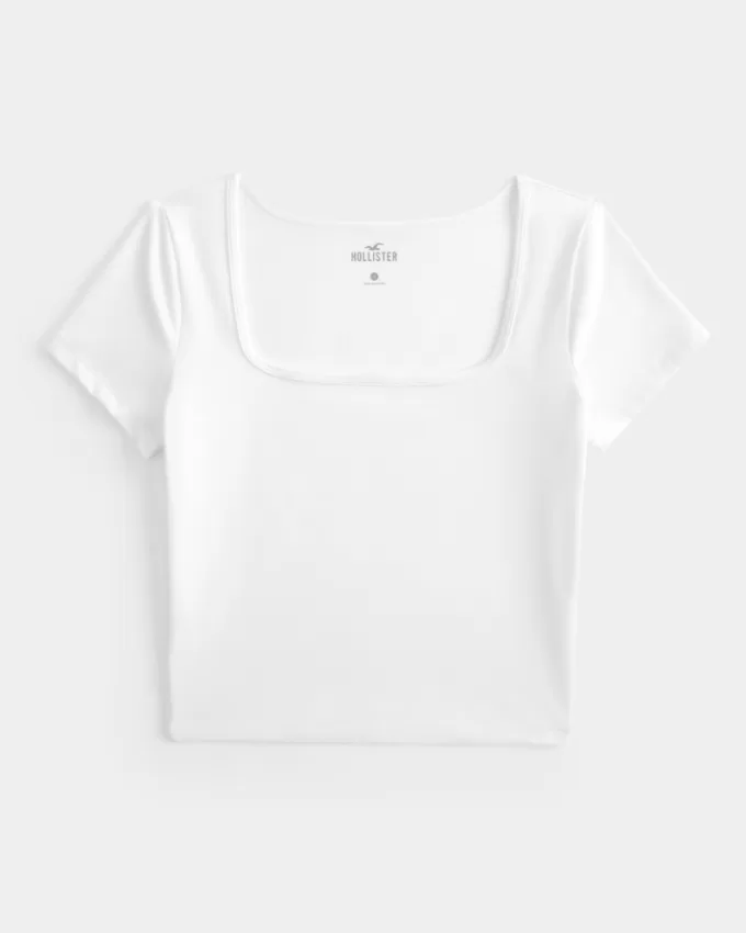 Soft Stretch Seamless Fabric Square Neck Baby Tee,Soft Stretch Seamless Fabric Square Neck Baby Tee Soft Stretch Seamless Fabric Square Neck Baby Tee,Soft Stretch Seamless Fabric Square Neck Baby Tee