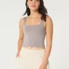 Soft Stretch Seamless Fabric Square-Neck Tank,Soft Stretch Seamless Fabric Square-Neck Tank