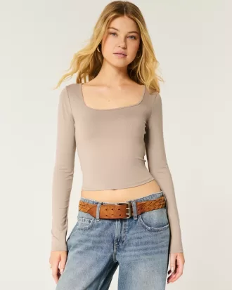 Soft Stretch Seamless Fabric Square-Neck Top,Soft Stretch Seamless Fabric Square-Neck Top Soft Stretch Seamless Fabric Square-Neck Top,Soft Stretch Seamless Fabric Square-Neck Top