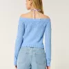 Stitchy Crochet-Style Off-the-Shoulder Sweater,Stitchy Crochet-Style Off-the-Shoulder Sweater