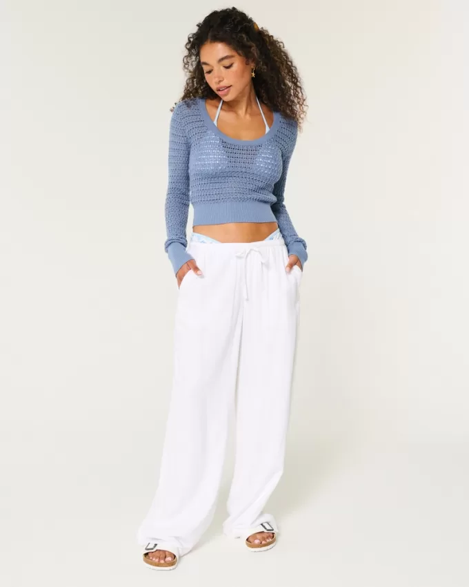 Stitchy Scoop Sweater,Stitchy Scoop Sweater