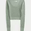Stitchy Scoop Sweater,Stitchy Scoop Sweater