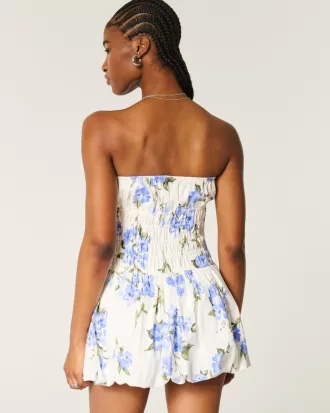 Strapless Bubble Mini Dress,Strapless Bubble Mini Dress