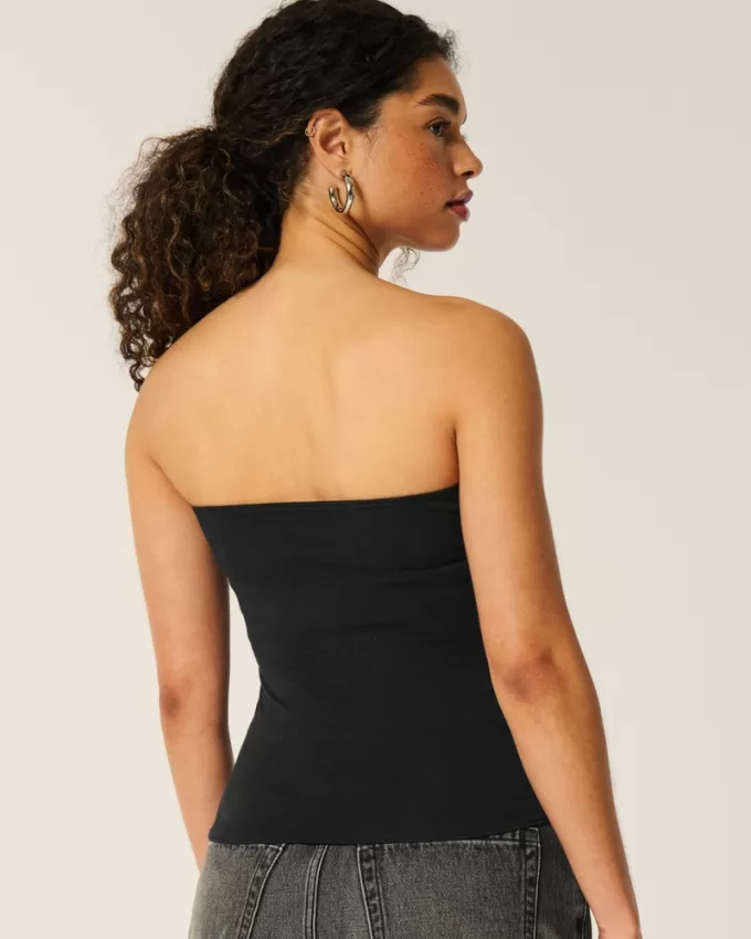 Strapless Foldover Tube Top,Strapless Foldover Tube Top
