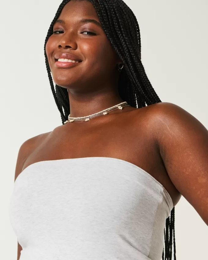 Strapless Reversible Foldover Tube Top,Strapless Reversible Foldover Tube Top